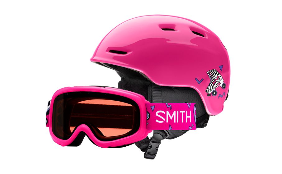 youth ski helmet and goggles